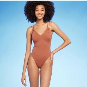 Shade & Shore Tan One Piece Swimsuit